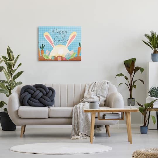 Stupell Industries Happy Easter Spring Carrot Garden Canvas Wall Art